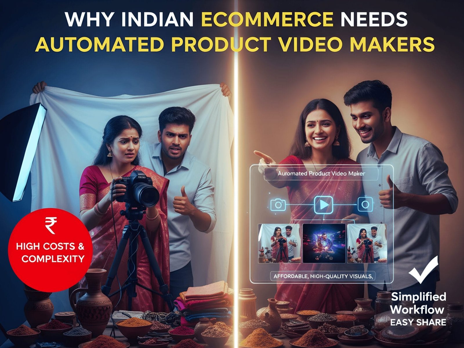 Product Videography Automation,automated product video maker, ecommerce product video automation, automated photography for ecommerce, startup product branding with AI, small business product videography, product video creation tool, AI product visuals, MSME marketing automation, affordable product videography India, creative automation for startups