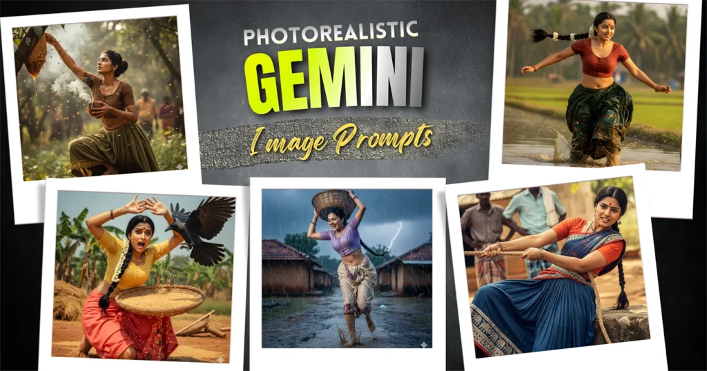Gemini3 National Geographic Style Indian Photograph Prompts, Girl AI image prompts