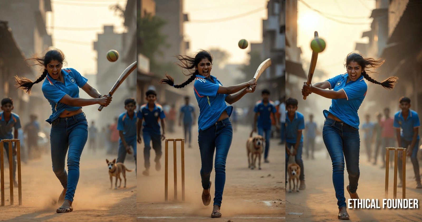 Grok Image Prompts, Grok Grok Image Prompt for free from Ethical AI Founders, Image prompts for free, Image Generation Tools India, Ethical Founders Prompts. Cricket Girl Template Image Generation Prompt From Ethical AI Solutions India