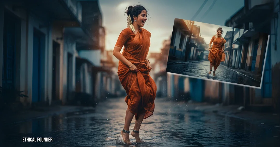 Gemini AI prompts for women entrepreneurs, Gemini image generation for female creators, Gemini AI art for traditional Indian fashion, Ethical Founder Prompts for Gemini Image Editor with perfection and realistic outputs
