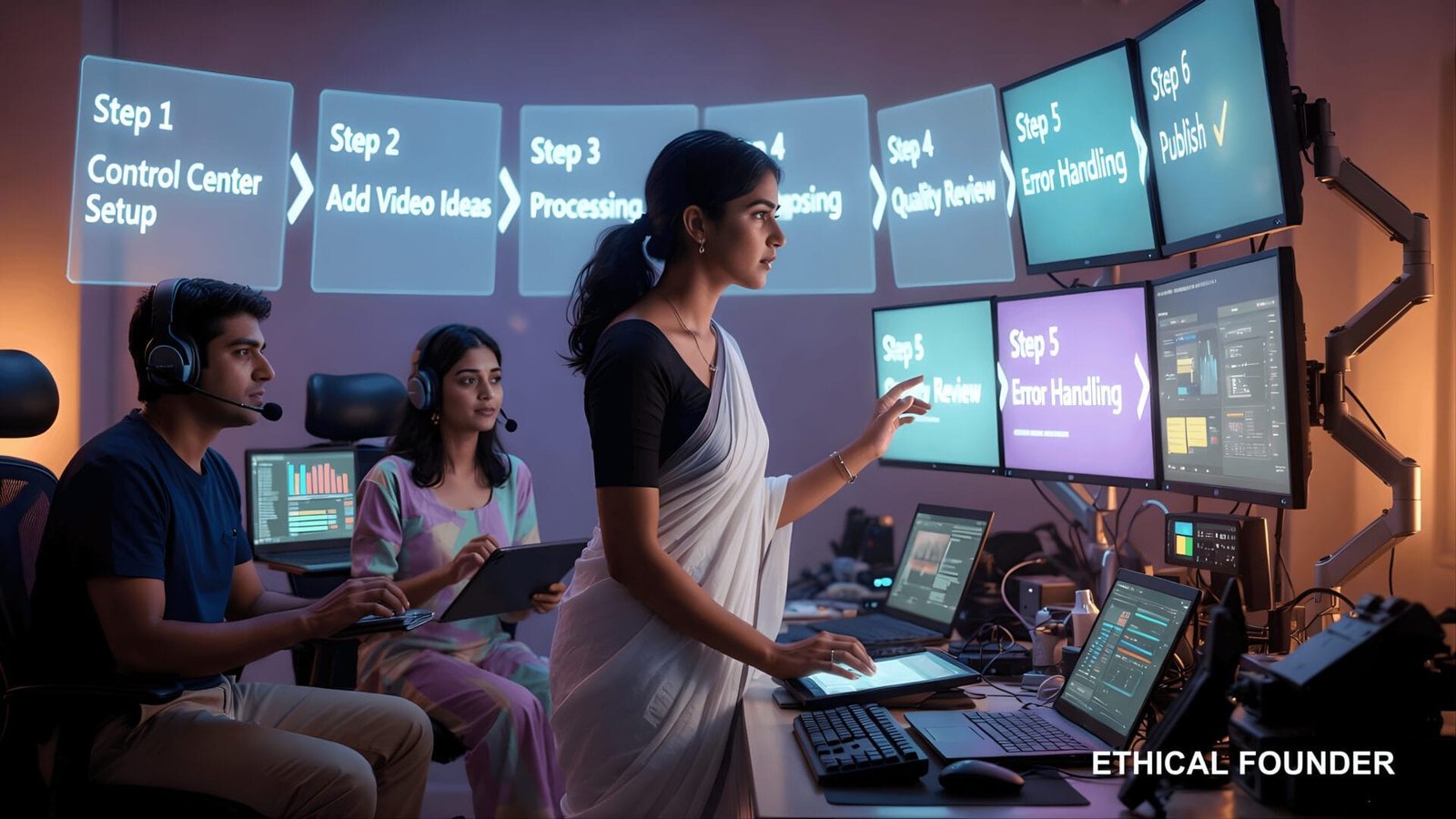 Automated Viral Video Maker, Automated Video Production AI Tool, Practical Video Automation Content Workflow for Startups, How the Automated Viral Video Maker Workflow Operates Ethical AI Founders Step-by-Step Visual Story