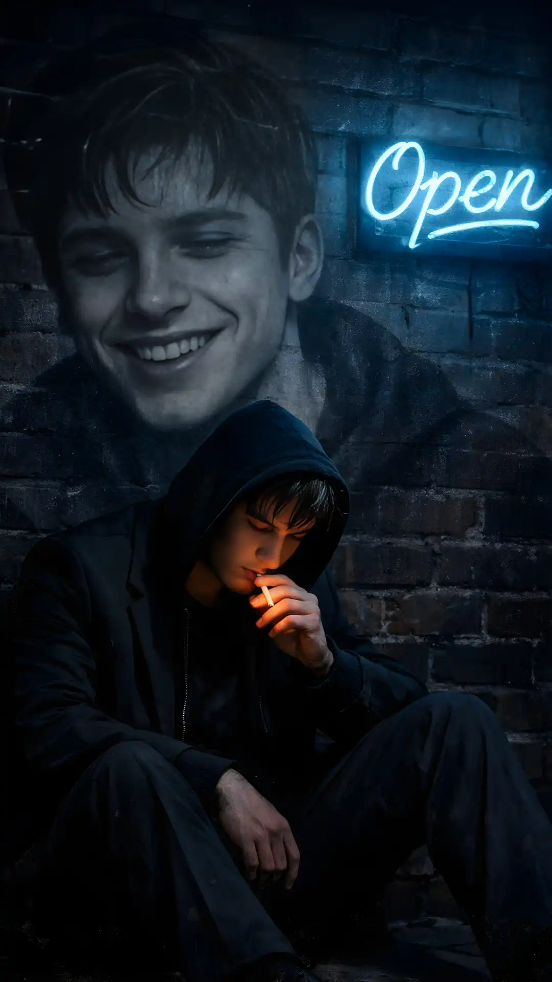 Get this modern Gemini Prompt to perfect the Gemini AI Boy Style blending neon and smoke for a trending Sad Boy Prompt for Gemini Instagram look.