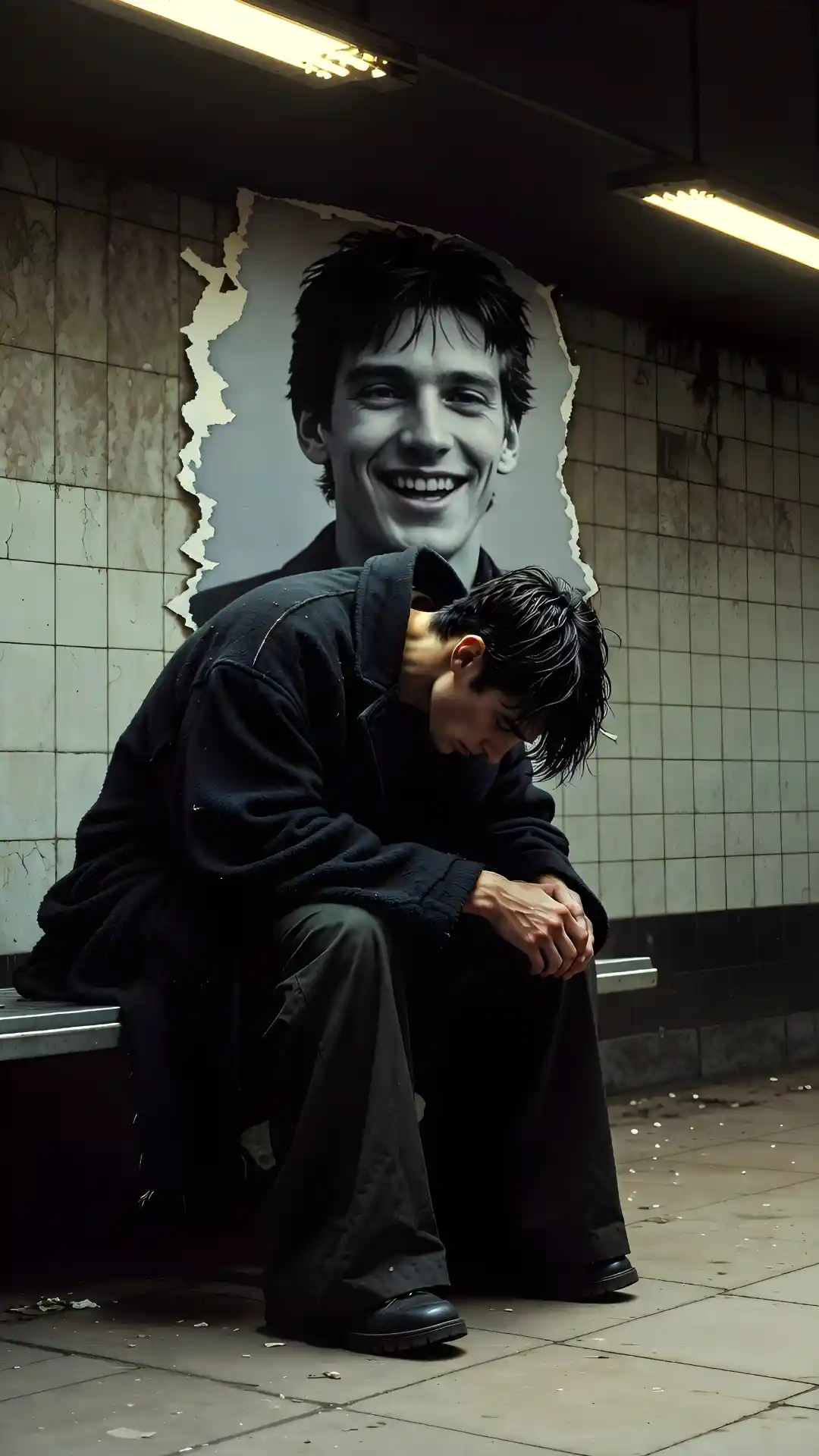 This raw street-style Gemini Prompt is a popular Lonely Boy Prompt Copy and Paste for getting high-quality Sad Boy Dp profile pictures.