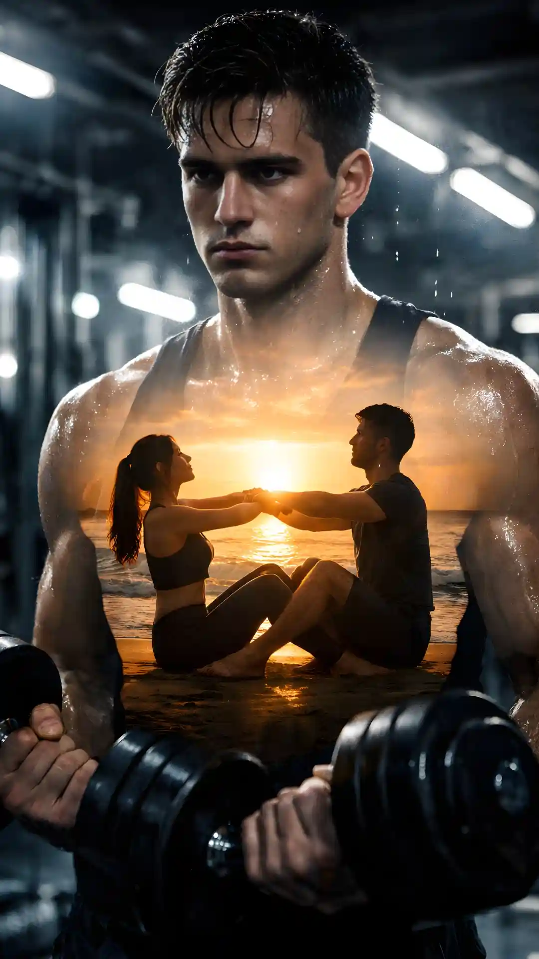 This visually complex Gemini Prompt uses a powerful Cinematic Sad Boy Prompt to contrast cold gym pain with warm yoga peace, showcasing the best in Gemini AI Boy Style.