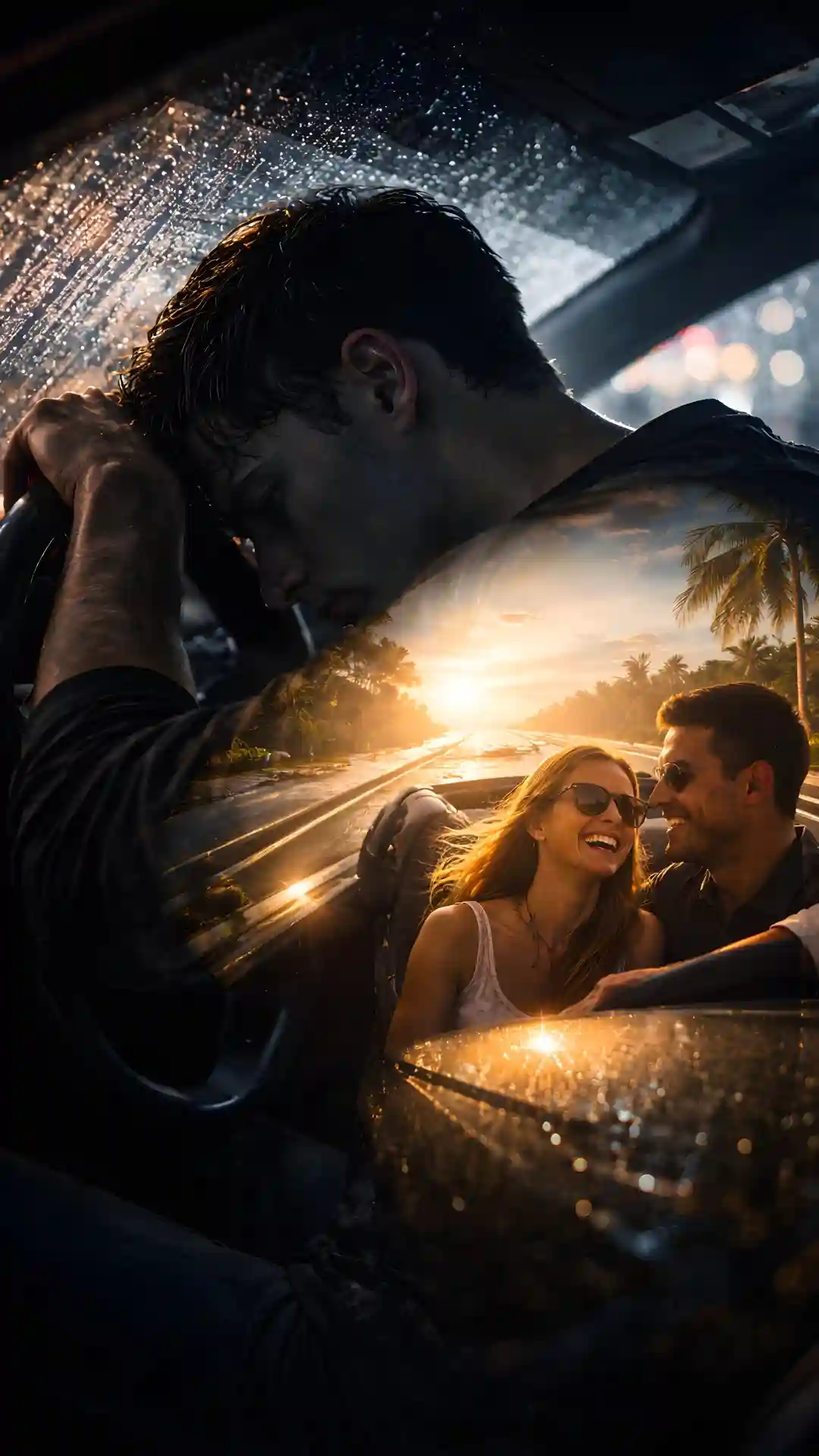 This high-contrast Gemini Prompt is a powerful, free Lonely Boy Prompt Free resource, showing claustrophobia vs. freedom in a dramatic Cinematic Photo Prompt style.