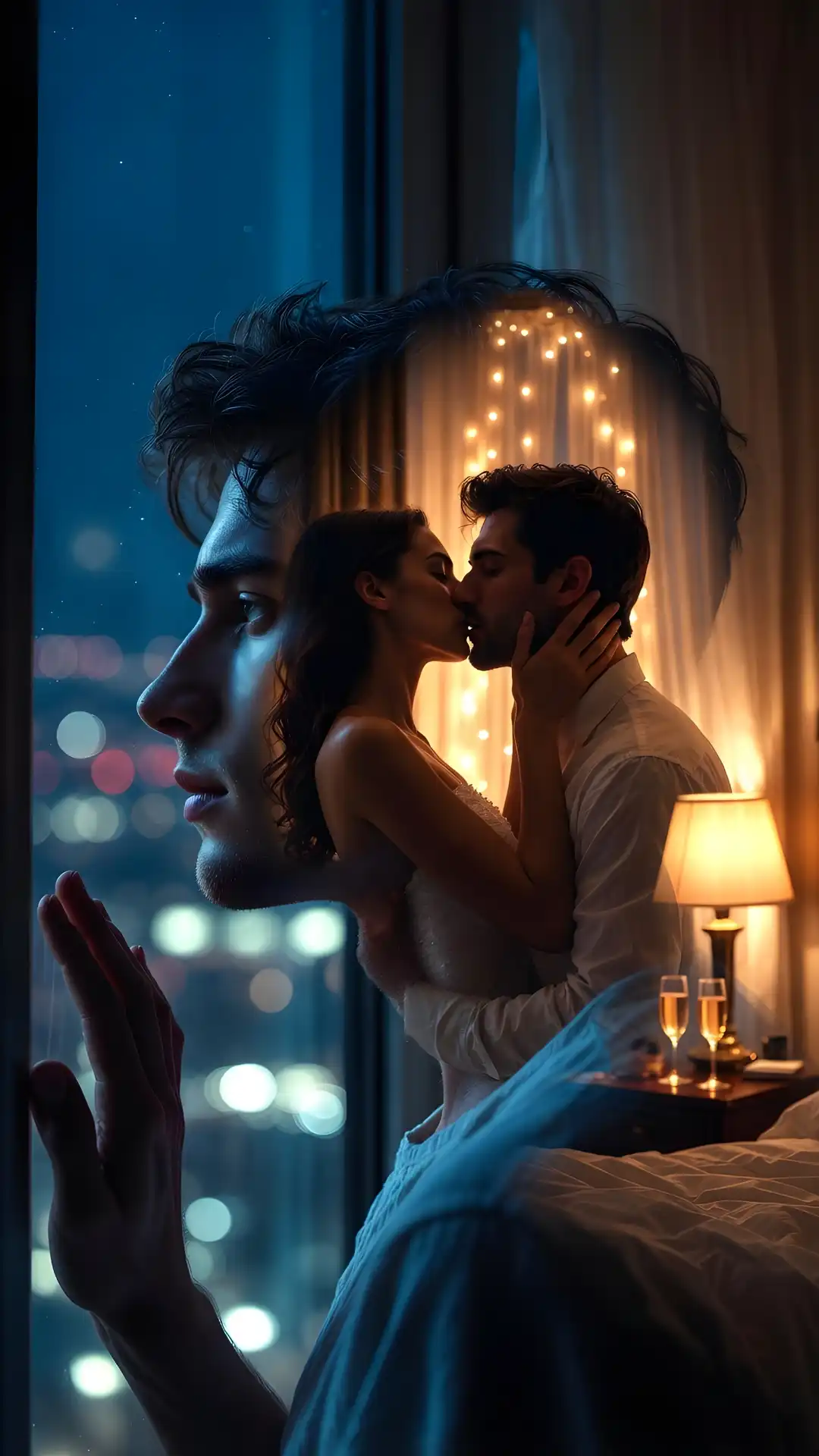 The Gemini Prompt captures quiet acceptance against intimate betrayal, making this a profound Love Failure AI Prompt and emotional Moody Sad Boy Pic profile photo.