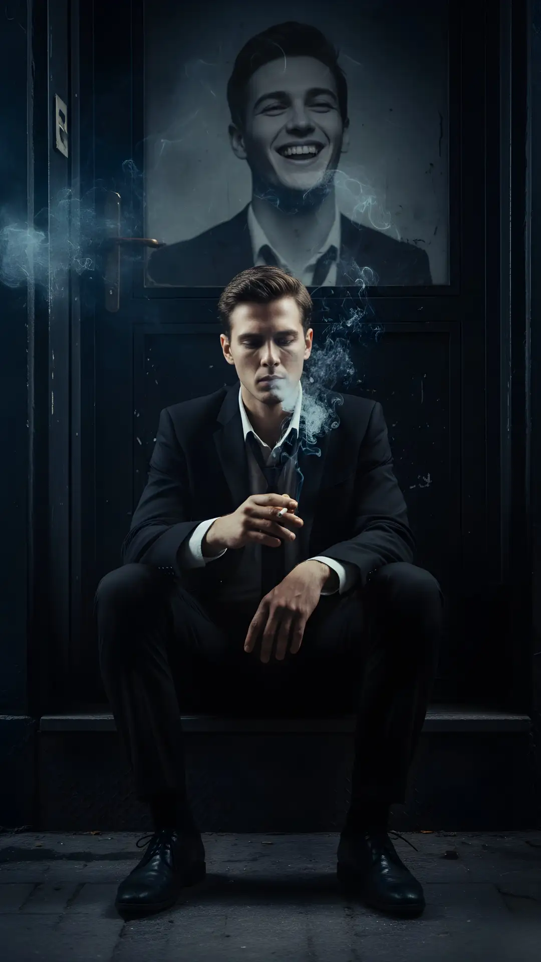 This 8K noir Gemini Prompt is a masterclass in Love Failure Photo Editing symbolism, creating a quality 8K Sad Boy Photo Prompt where smoke obscures the past.