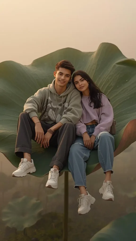 Best surreal prompts for couple using Romantic couple AI prompt copy and paste BEST Gemini prompt lotus leaf Gen Z.