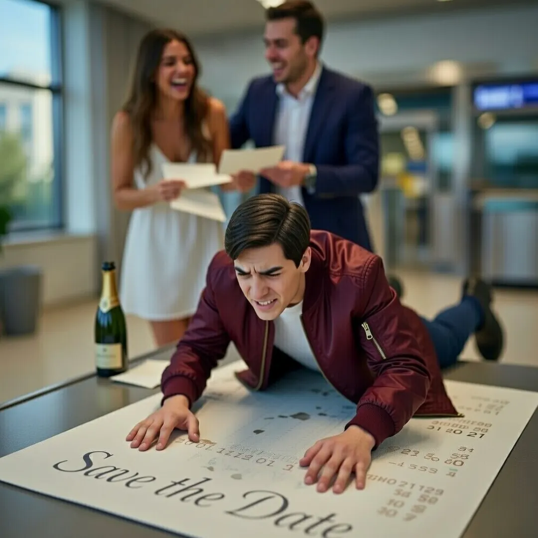 Cinematic sad boy photo prompt on wedding card depicting rage and loss. Use this prompt to show Fearless Strength and Tenacity after betrayal.