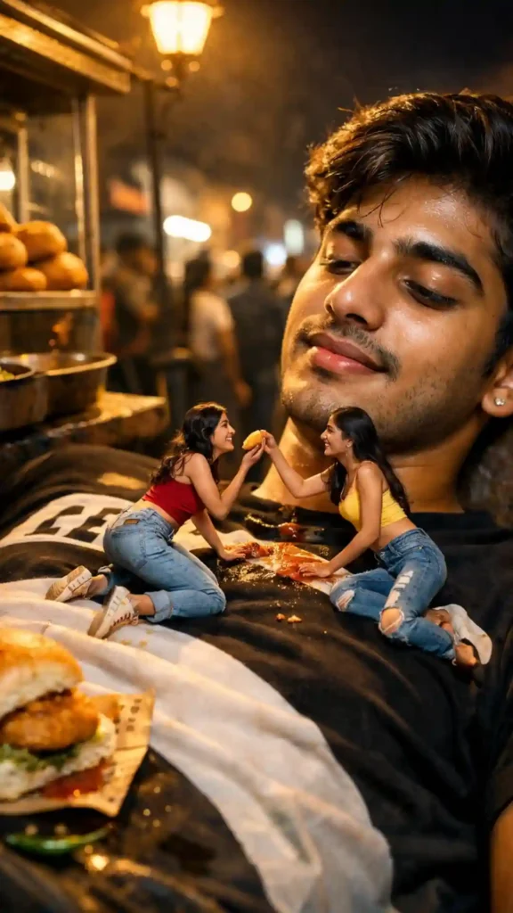 Best surreal prompts for couple and High-fashion Gen-Z editorial prompts TOP Gemini prompt vada pav cart Gen Z.