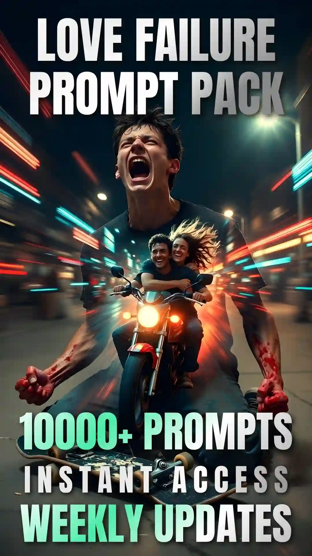 10000-Gemini-ai-prompt-pack-Latest-rated Gemini Prompts bundle for Love Failure DP, designed to Empower youth and show internal Strength with Sad Boy themes.